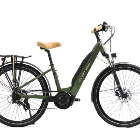 Image du vélo électrique Granville E-Absolute 34+ Chameleon Green Mat, alliant un design captivant et des performances remarquables. Une combinaison parfaite de style, de puissance et de confort pour des déplacements urbains exceptionnels