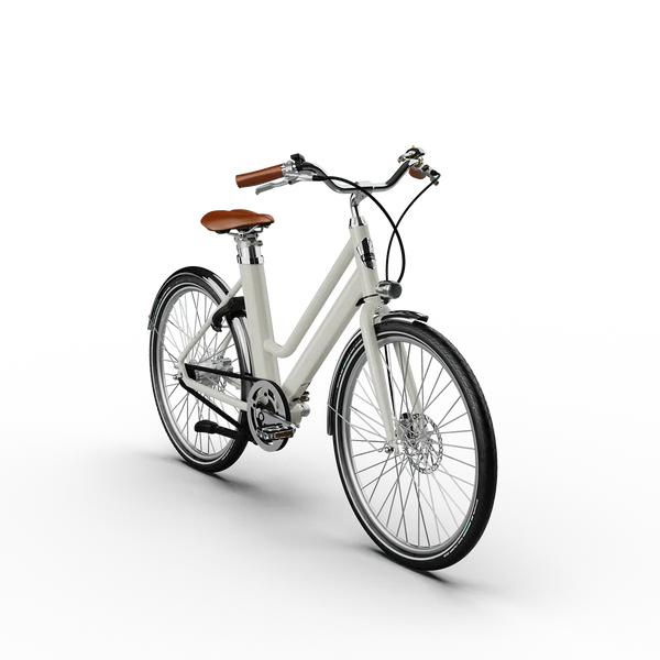 Vélo électrique Bellecour de Voltaire couleur crème : performance et confort exceptionnels. Moteur puissant, autonomie de 70 km, freins hydrauliques. Idéal pour vos déplacements urbains. Disponible chez Velorepar.